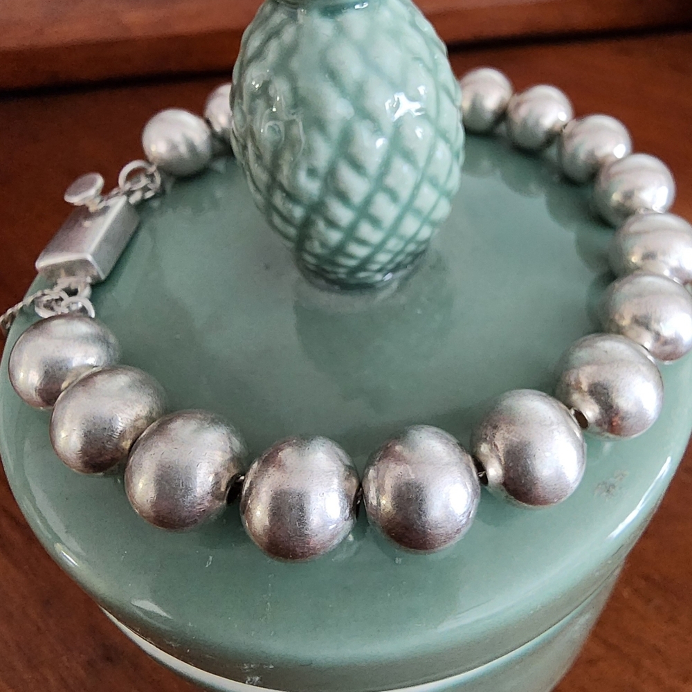 SILPADA designs retired .925 sterling silver ball bead 10mm 7 in bracelet - Picture 7 of 8